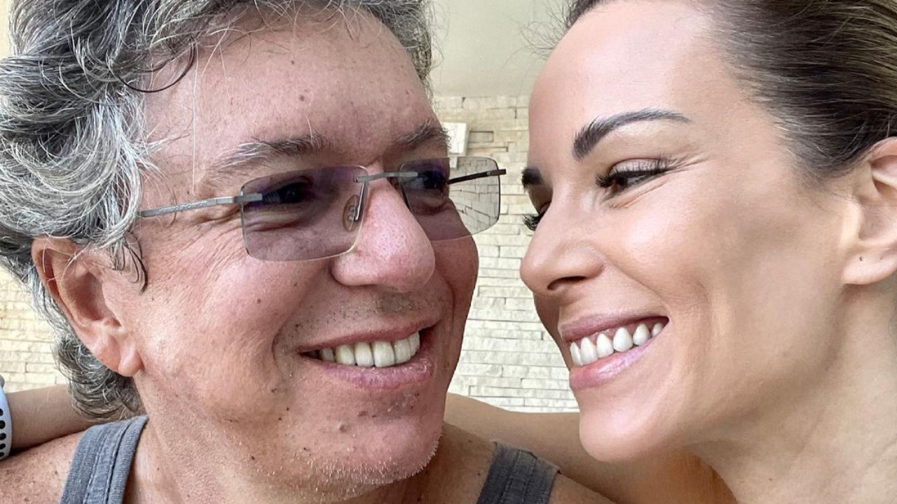 Ana Furtado mostra treino pesado em casa ao lado de Boninho e se diverte: “Mais endorfina!”
