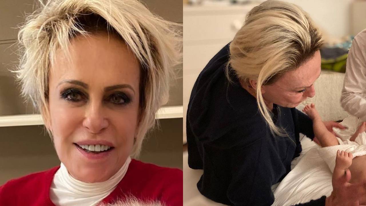 Ana Maria Braga surge em clique raro com o neto caçula em celebração de mêsversário: “Vovó elegante”