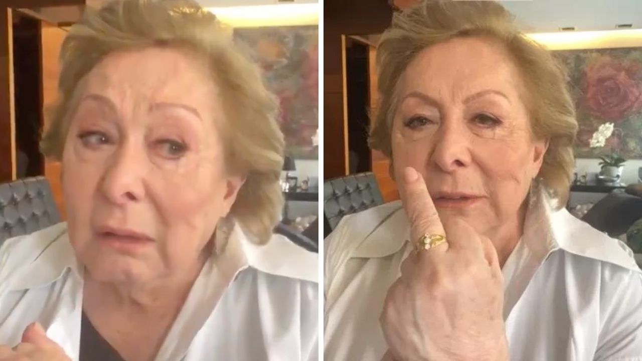 Emocionada, Aracy Balabanian se atrapalha e mostra dedo do meio para Patrícia Poeta durante o ‘É de Casa’
