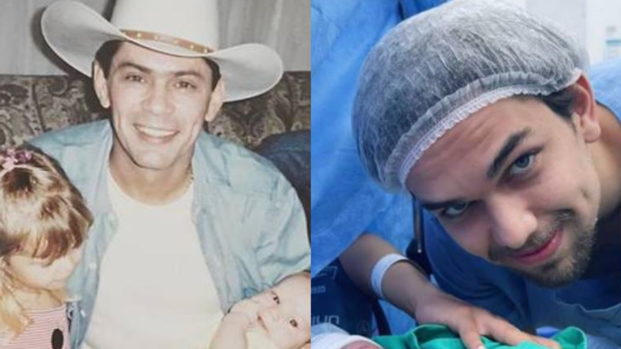 Filho caçula de Leandro, da dupla com Leonardo, celebra nascimento do primeiro herdeiro: “Coração batendo forte”