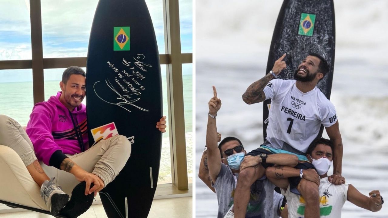 Carlinhos Maia ganha de Ítalo Ferreira a prancha do ouro em Tóquio: “Como aceitar algo assim?”