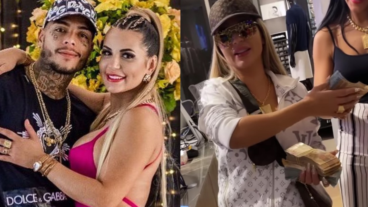 Viúva de MC Kevin gasta mais de R$ 45 mil em loja e paga conta em dinheiro: “Estou meio triste”