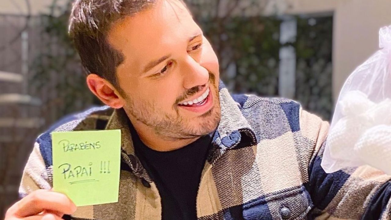 Dony de Nuccio faz rara aparição com a esposa para anunciar que será papai: “Misto de sentimentos”