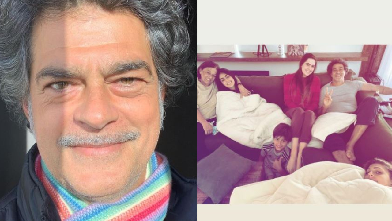 Após vencer a Covid-19, Eduardo Moscovis passa a tarde paparicado pelos filhos e ex se derrete: “Do jeito que merece!”