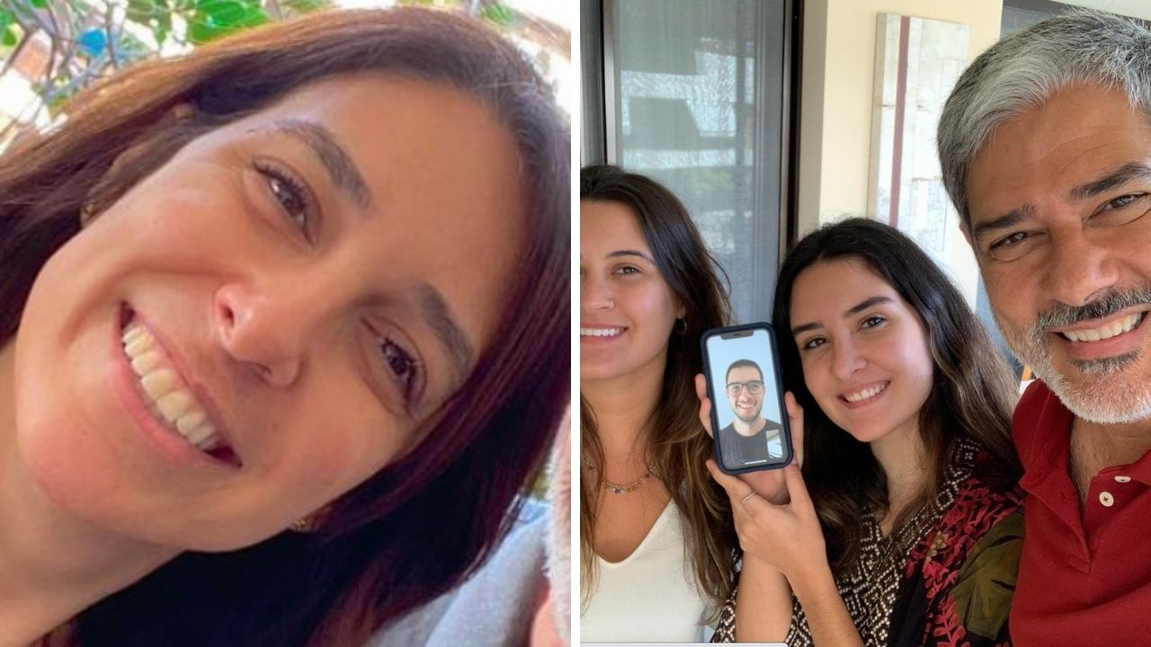 Esposa de William Bonner não se contém ao vê-lo com os trigêmeos: “Eles tem meu coração”