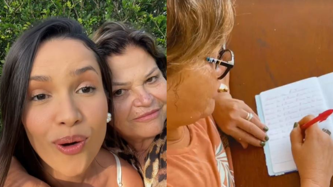 Estudiosa! Ex-BBB Juliette mostra a mãe treinando caligrafia e momento emociona fãs: “Cadê a letrinha?”