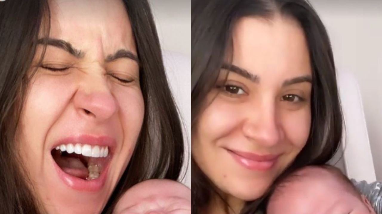 Com 1 mês, filho da ex-BBB Bianca Andrade surge sorrindo enorme e mamãe coruja baba: “Eu mordo tudo”