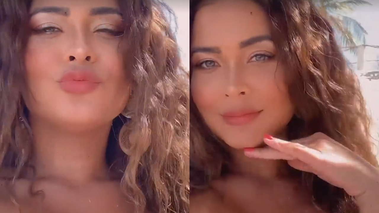Geisy Arruda surge em maiô recortado e não esconde quase nada posando frente e verso: “Tentação”