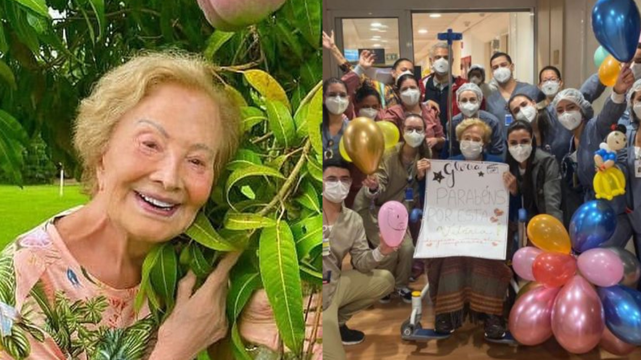 Gloria Menezes ganha homenagem emocionante dos funcionários do hospital após vencer a Covid-19: “Guerreira!”