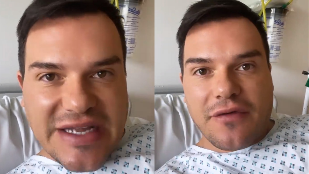 Apresentador do SBT, Israel Cassol passa por cirurgia às pressas e relata: “Muitas dores”
