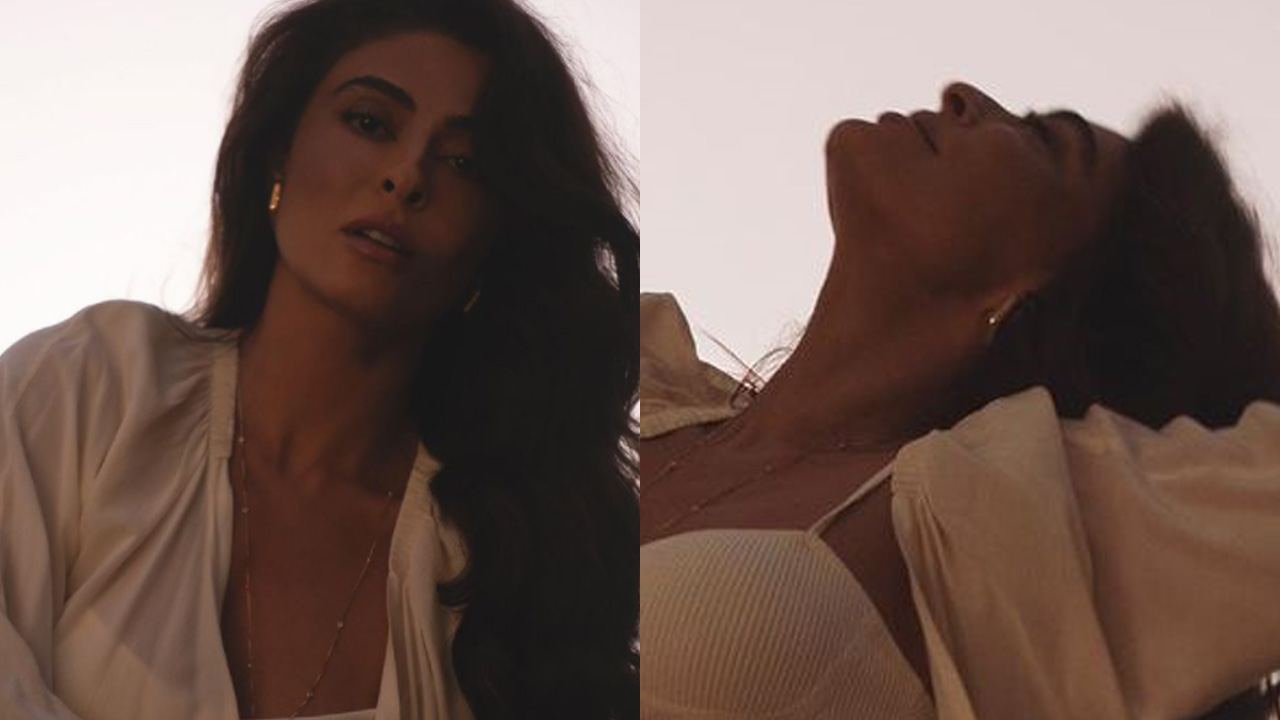 Aos 42 anos, Juliana Paes posa de top e calça transparente e barriga sarada rouba a cena: “Linda e elegante”