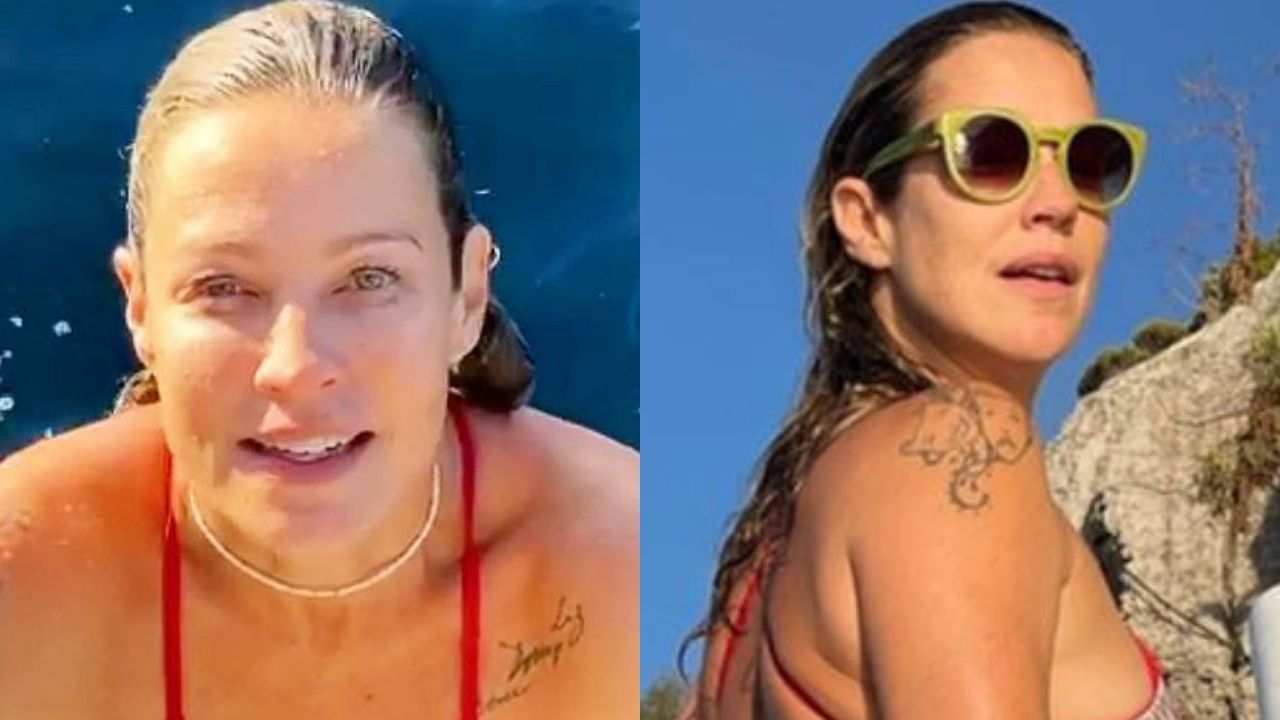 Na Itália, Luana Piovani empina o bumbum de biquíni e exibe boa forma aos 44 anos: “Uma gatona!”