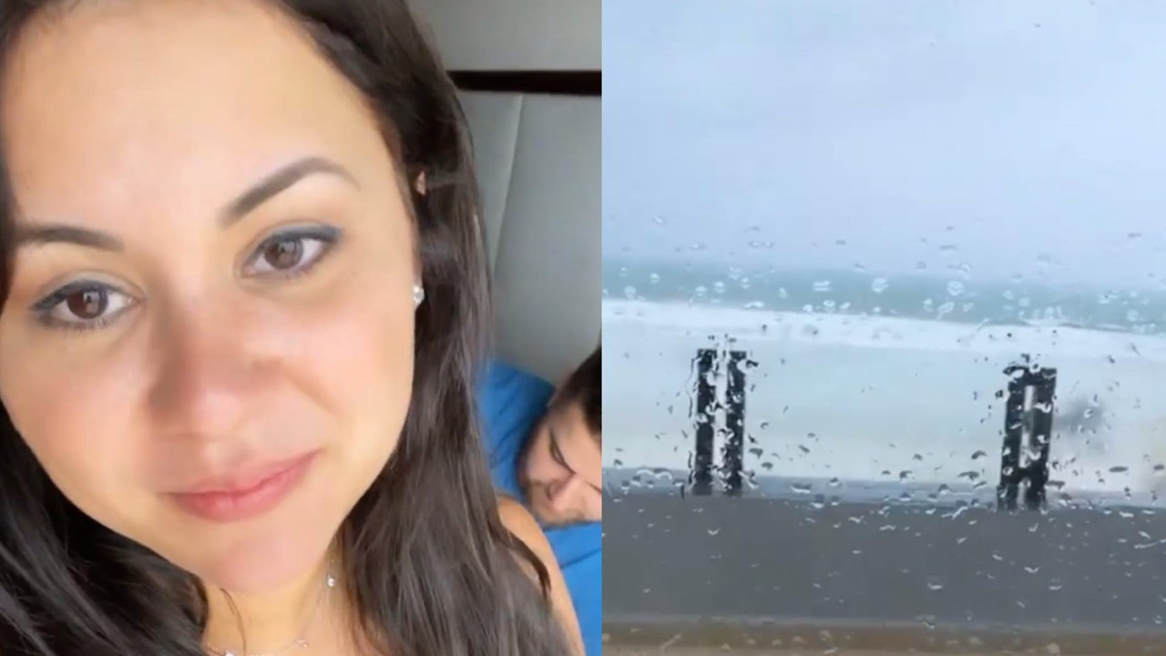 Esposa de Zé Neto mostra quarto de hotel alagado após passagem de furacão no México: “Não estou preparada”
