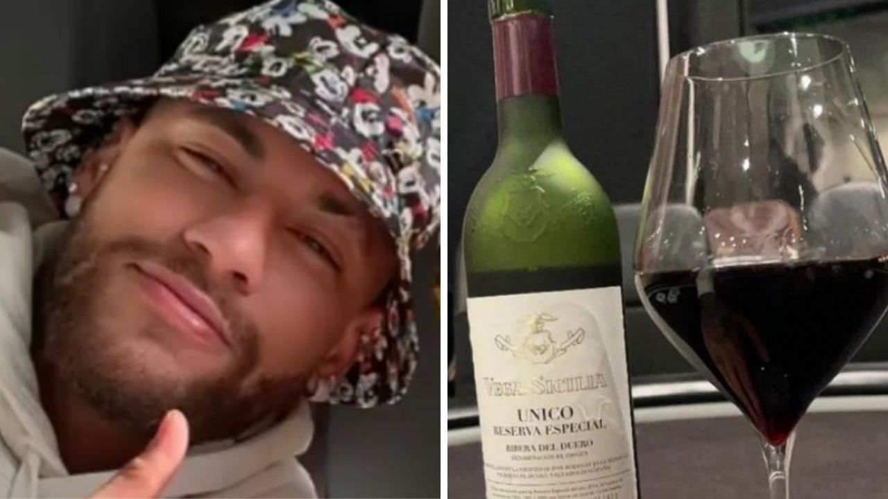 Fãs descobrem preço da garrafa de vinho que Neymar tomou e ficam em choque: “Queria o valor na minha conta”