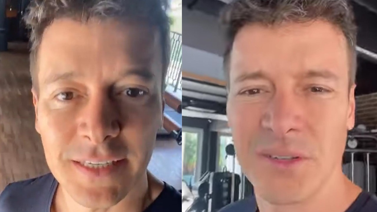 Despreocupado, Rodrigo Faro adere conforto e surge com look inusitado na academia: “Assim que a gente gosta”