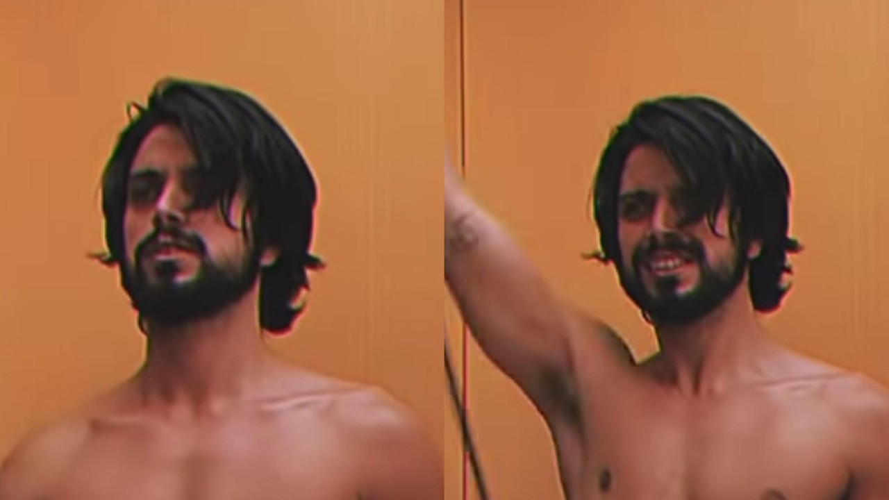 Apenas de sunga, Rodrigo Simas pega firme na malhação e ostenta corpo atlético em local inusitado: “Não é fácil”