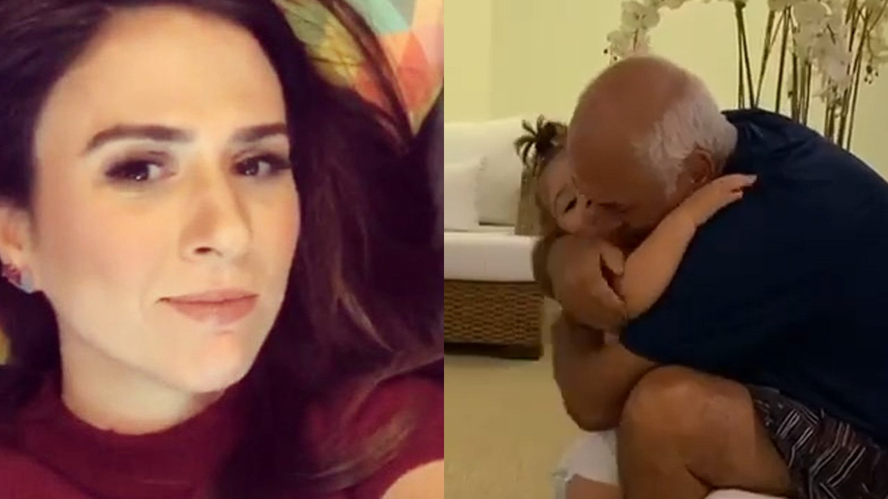 Em registro raro, Tatá Werneck mostra pai paparicando Clara Maria e seguidores analisam: “Ela tá a sua cara”