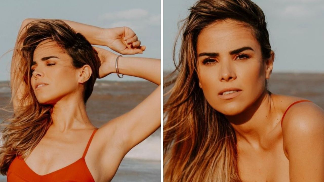 Aos 38 anos, Wanessa Camargo posa de maiô vermelho e corpão impressiona seguidores: “Cada dia mais linda”