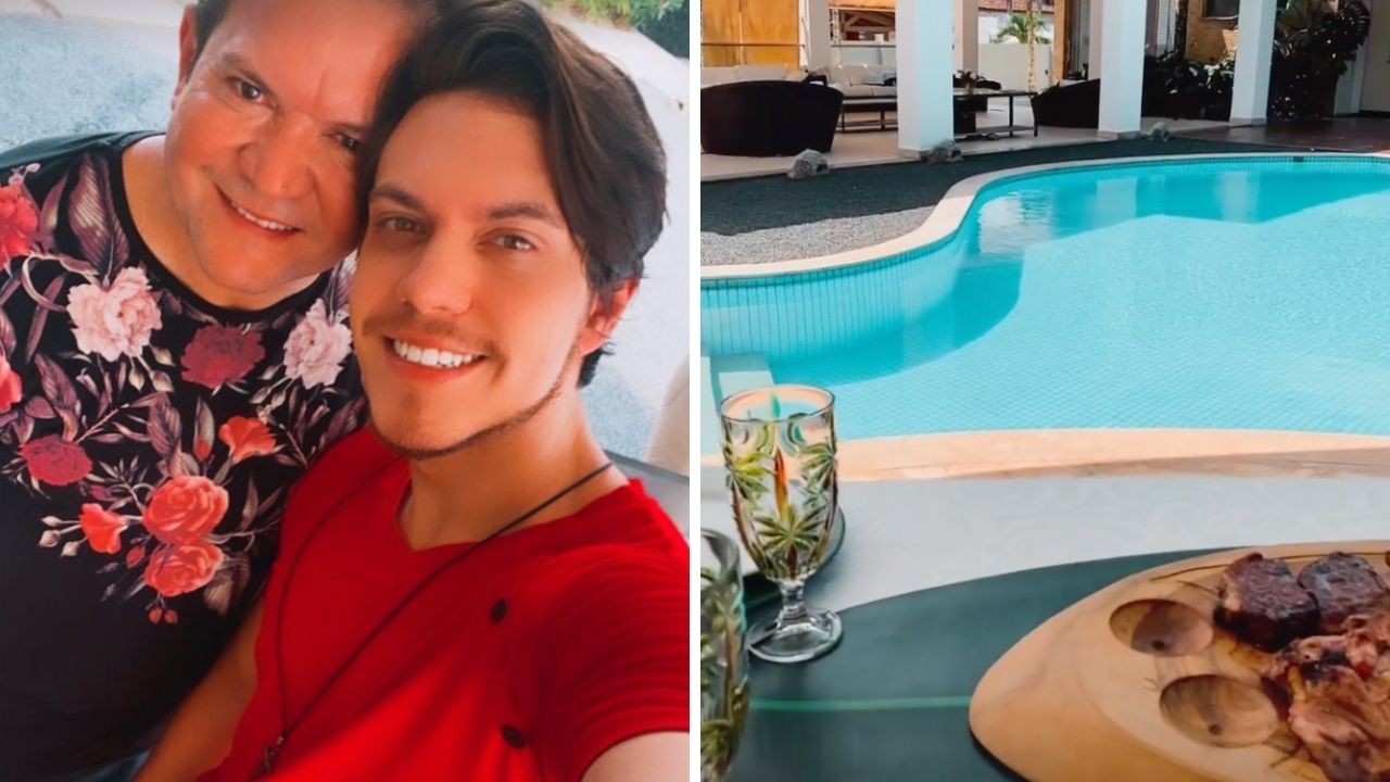 Filho de Joelma posa com Ximbinha e mostra a mansão impressionante do pai: “Sempre cuidou de mim”