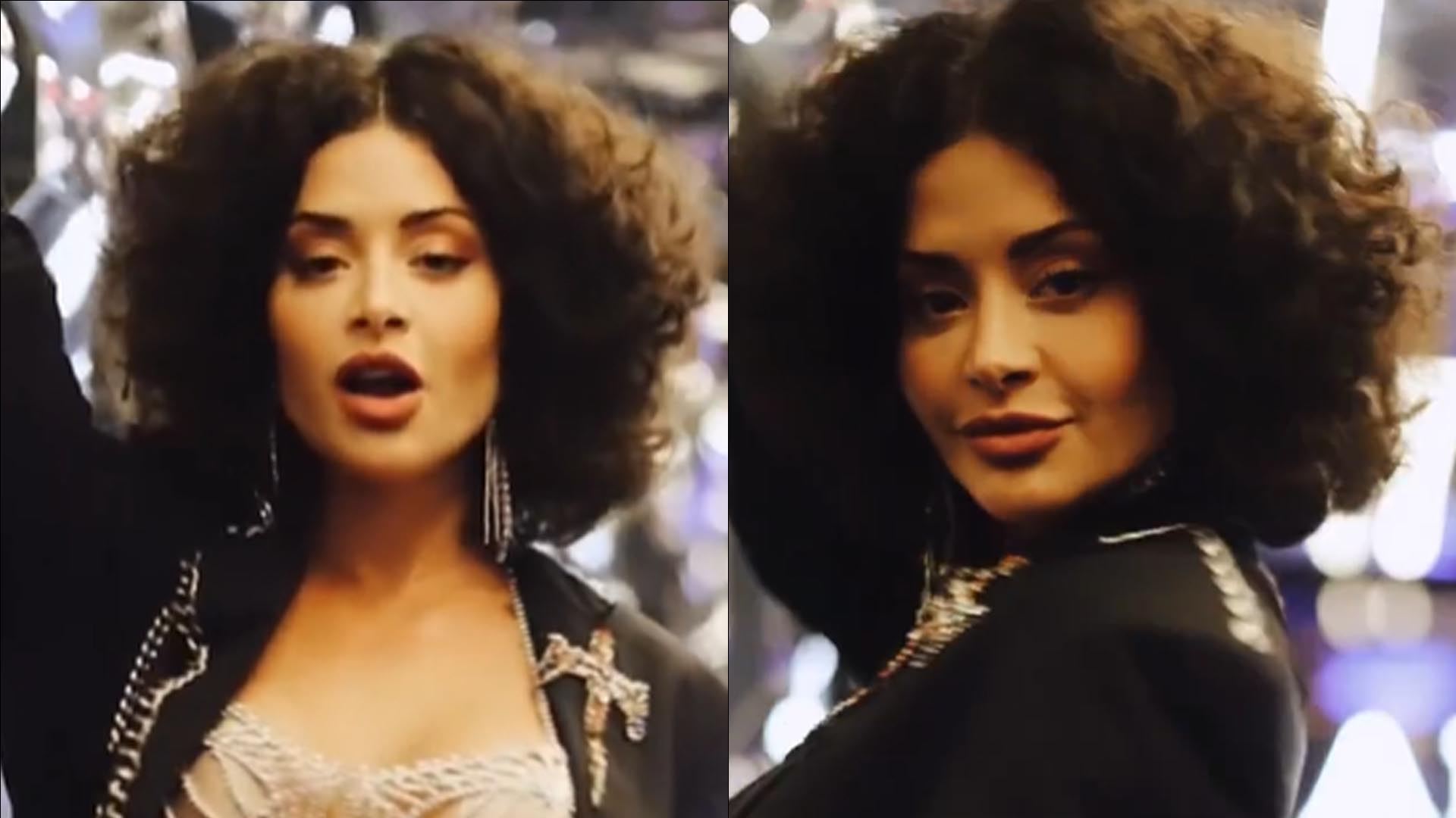 Aline Campos abre o blazer e deixa seios à mostra em sutiã transparente: “Deusa”