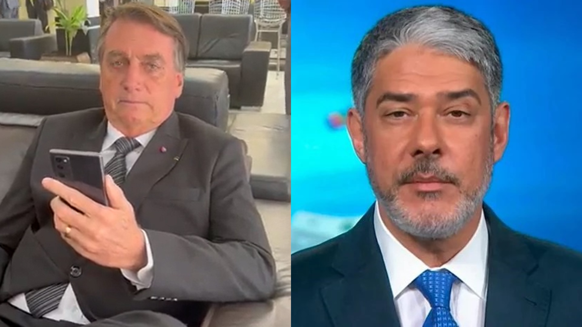 Bolsonaro debocha de William Bonner e promete beijar âncora durante sabatina: “Pode?”