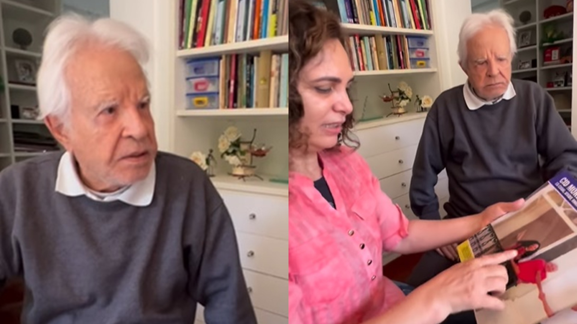 Cid Moreira se justifica e nega ter traído ex com atual esposa: “Éramos amigos”