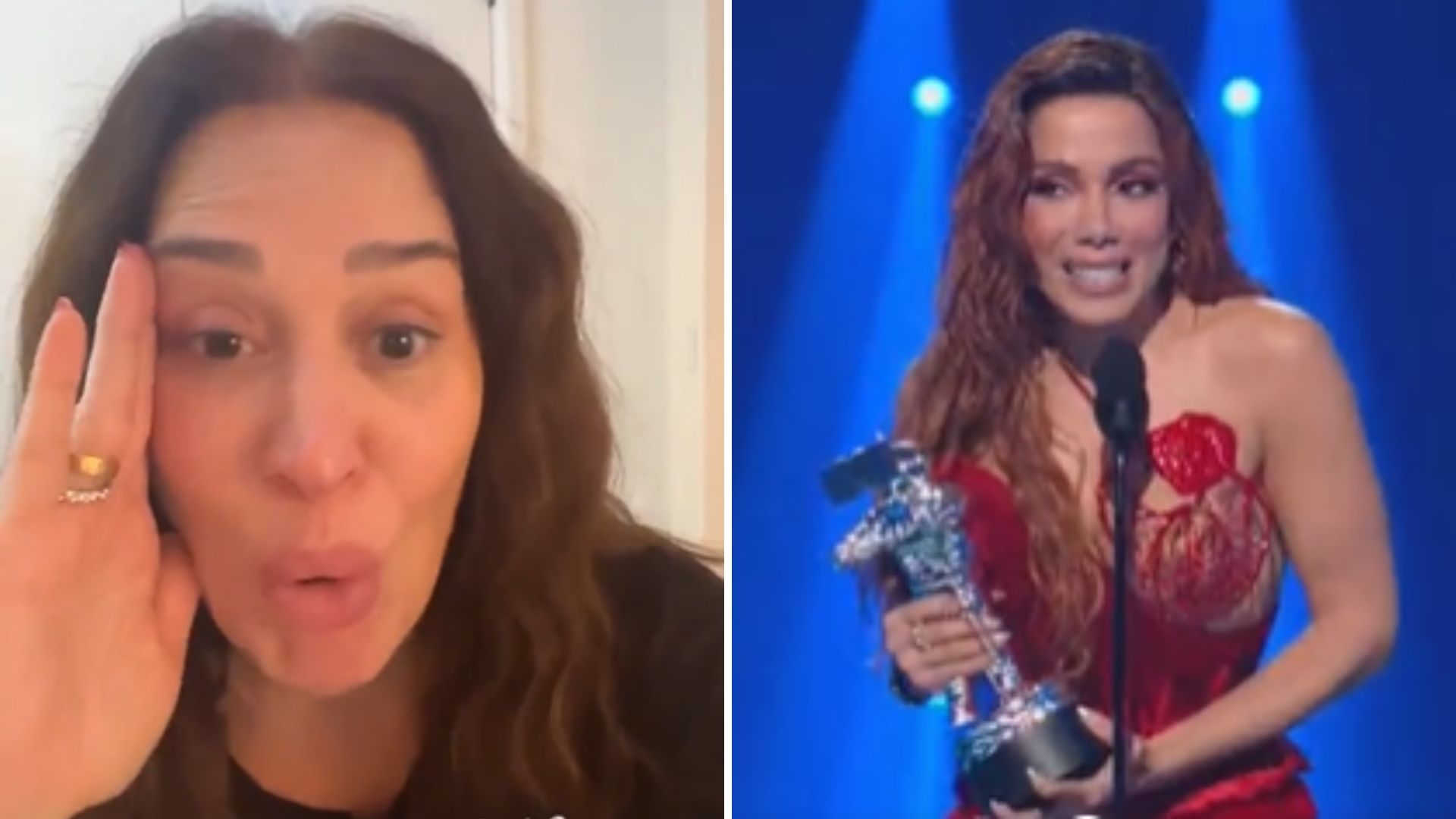 Claudia Raia cai no choro por Anitta após vitória internacional da cantora: “É a primeira vez”