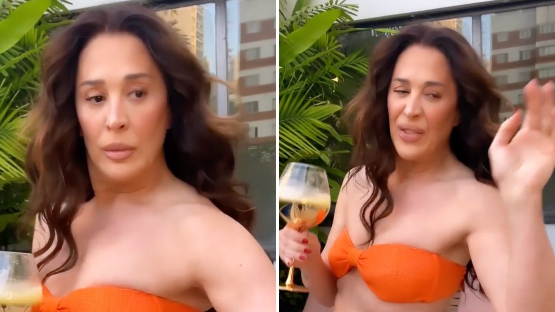De biquíni, Claudia Raia debocha ao exibir corpão sequinho aos 55 anos: “Aposentei”