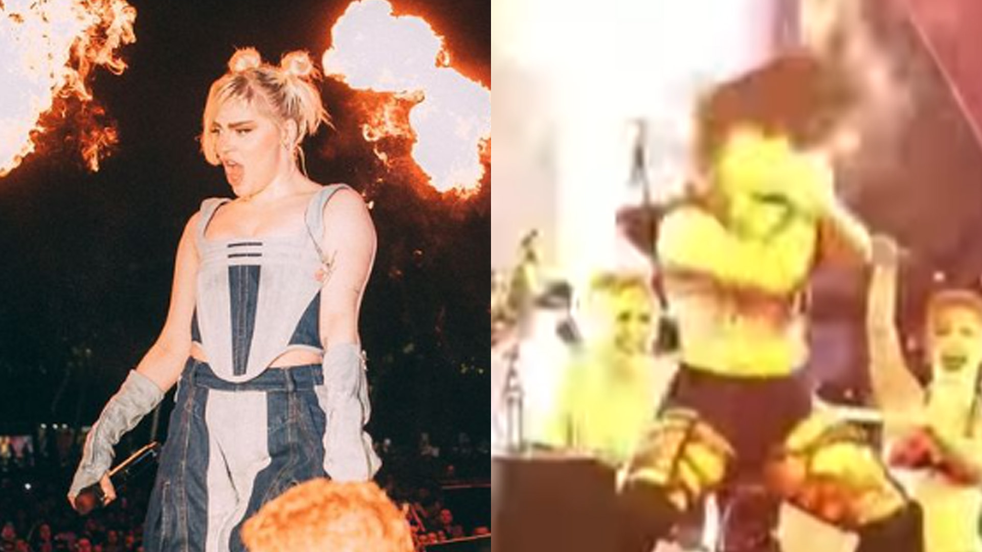 Dançarina de Luísa Sonza é atingida por chamas durante show: “Que perigo”