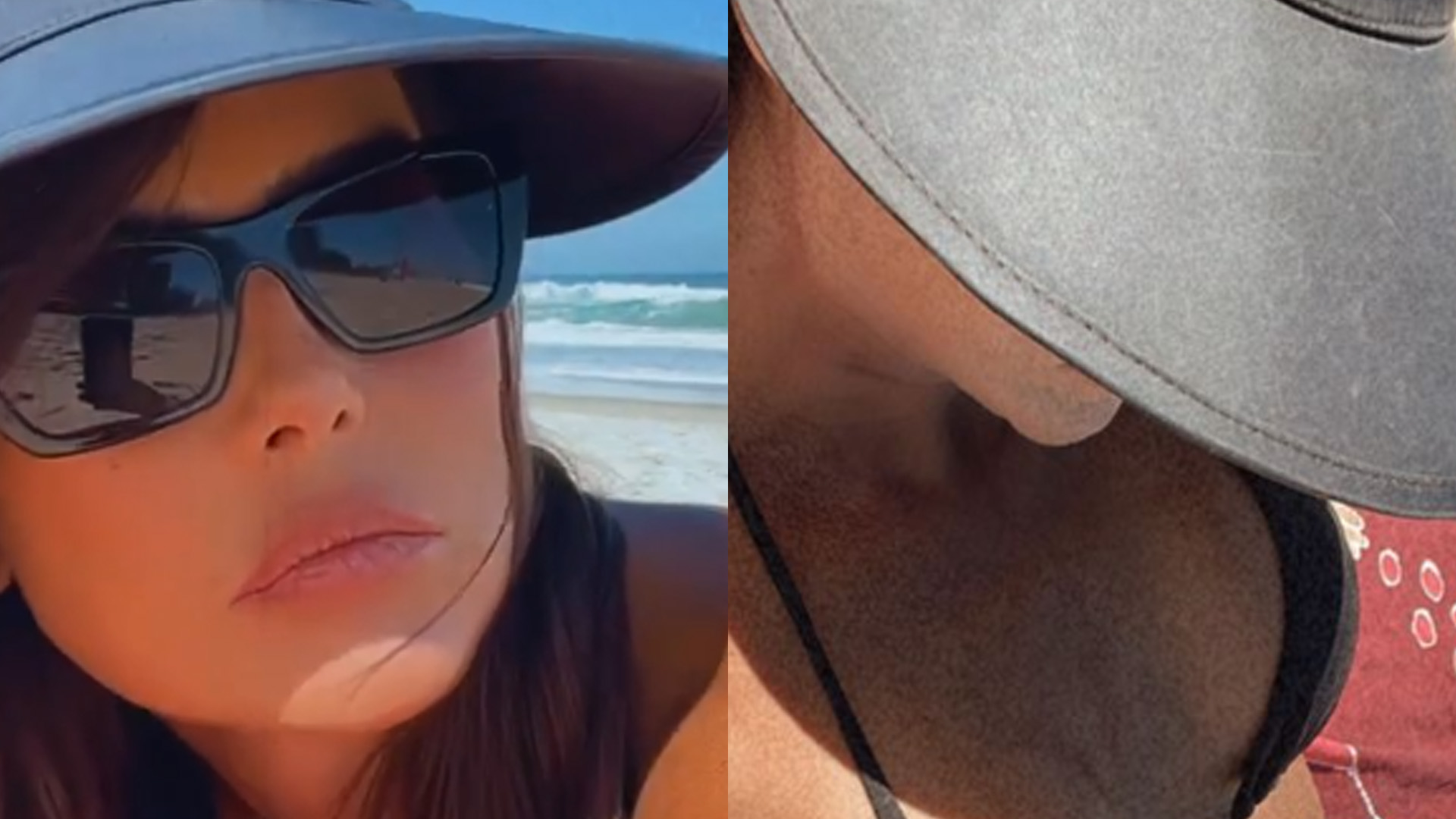 Deborah Secco se bronzeia com biquíni cortininha e cobre só o essencial