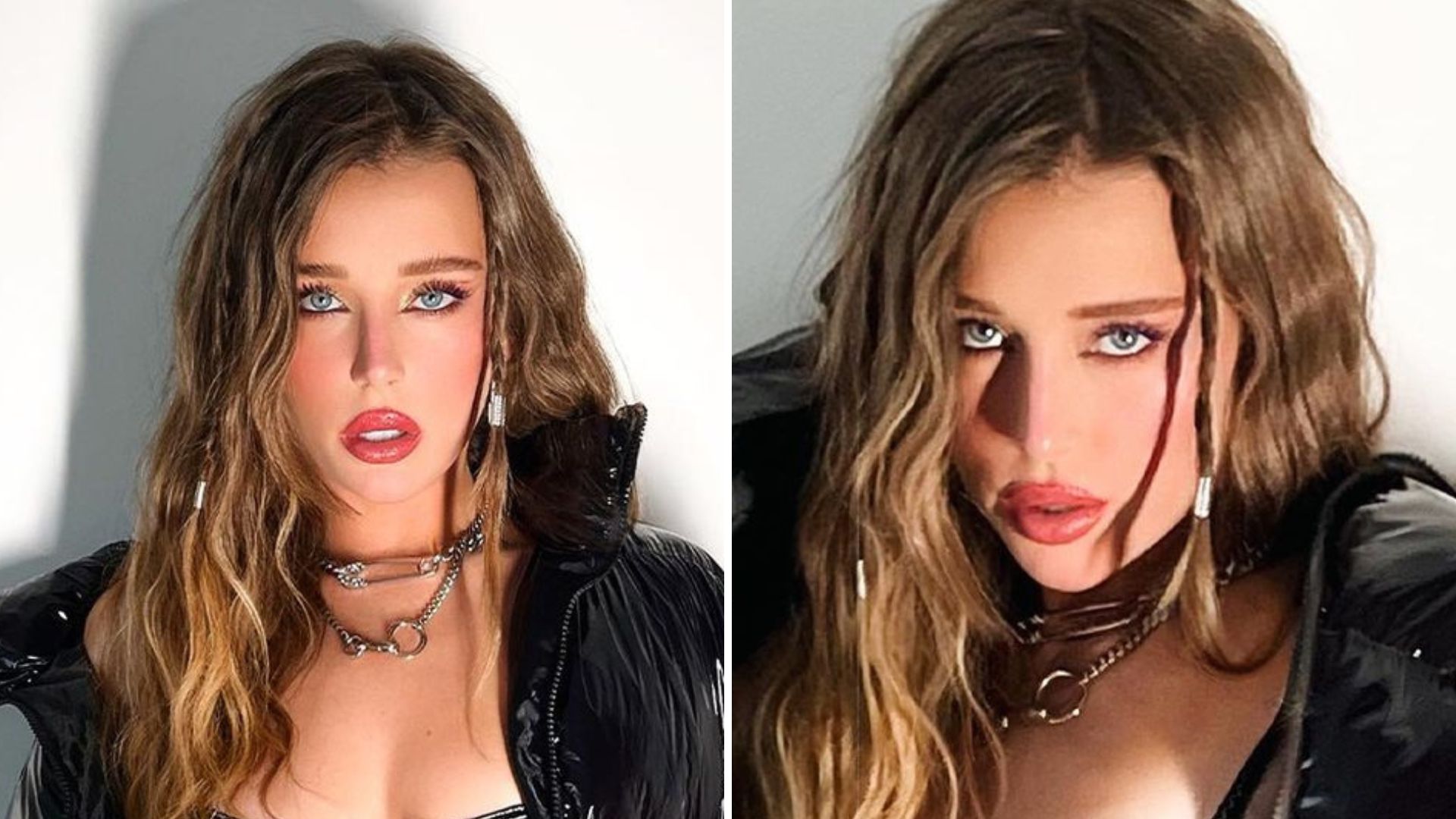 De calça aberta, Duda Reis sensualiza e exibe decote apertado em look de couro: “Única”