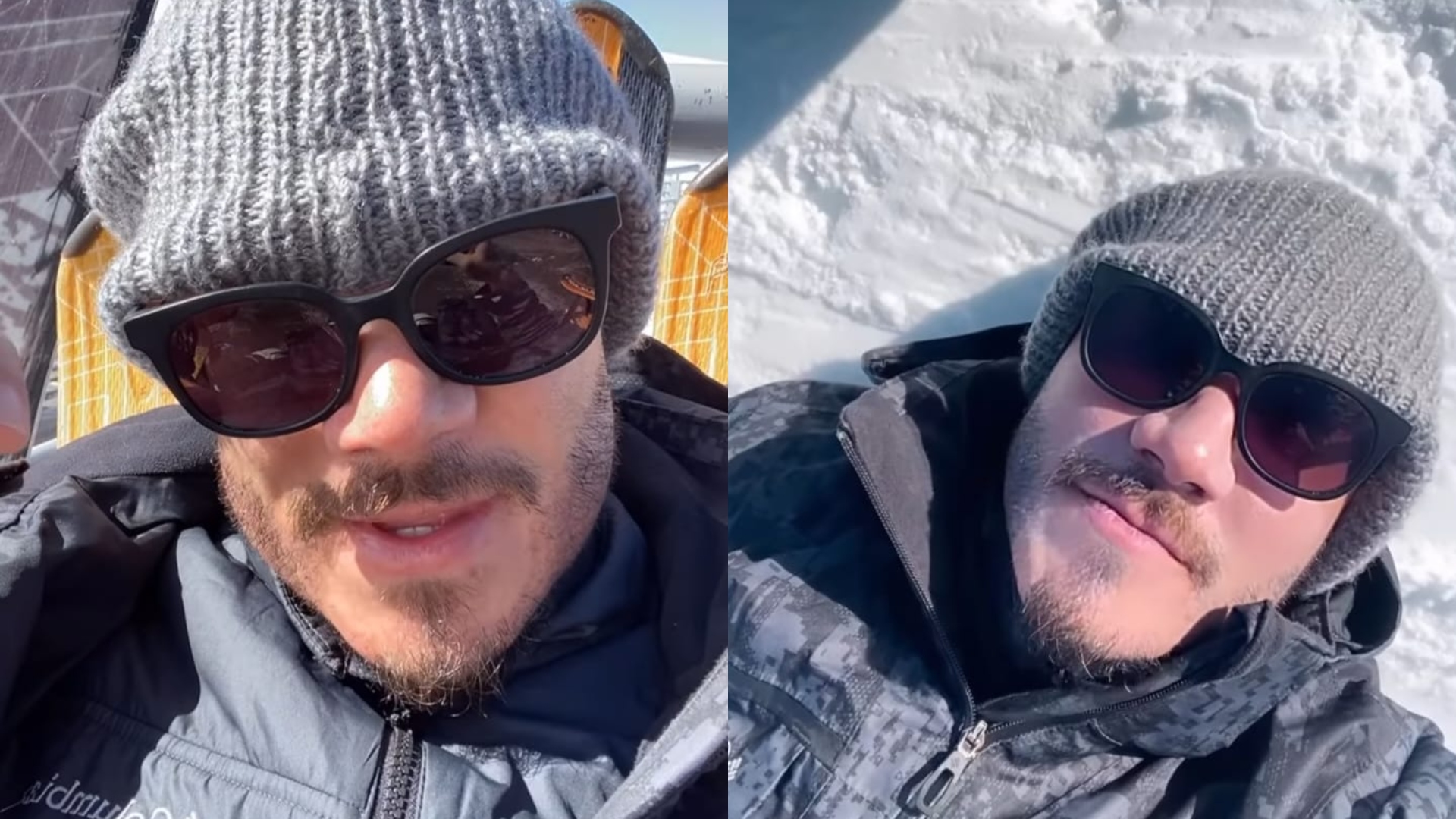 Eliezer enfrenta perrengue chique em viagem e confessa: “Muita neve na minha bunda”