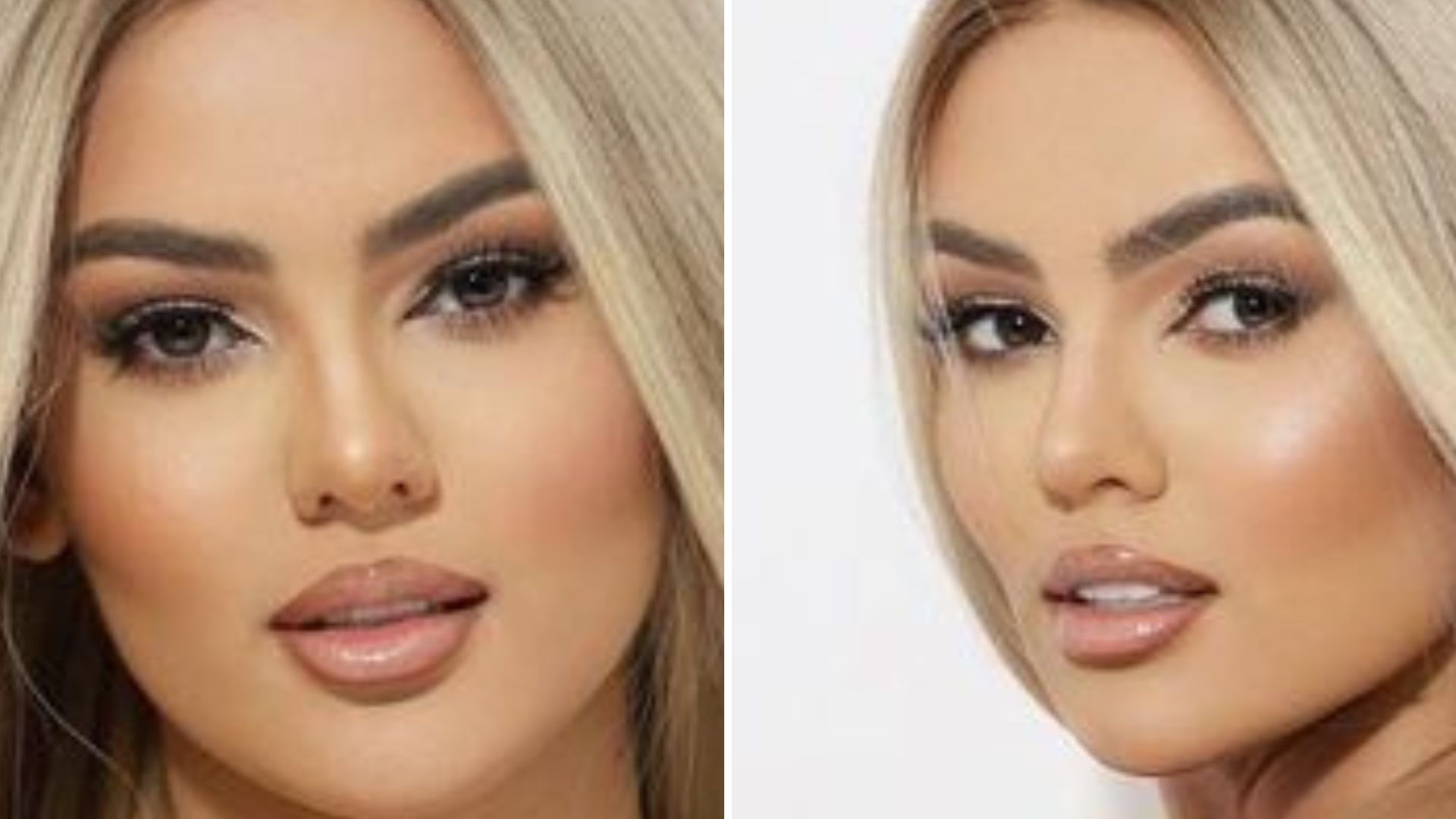 Quem é essa? Ex-BBB Eslovênia surge completamente loira em microvestido preto: “Que tombo”