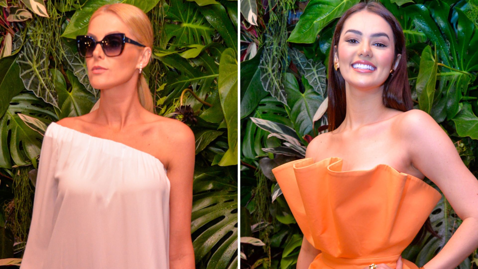 Com vestido inovador, ex-BBB Eslovênia chama a atenção em jantar de Ana Hickmann