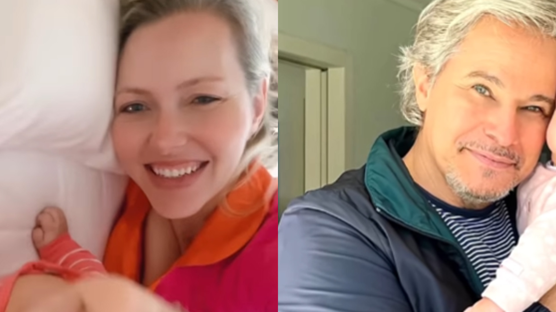 Esposa de Edson Celulari mostra bebê de seis meses rindo à toa: “Doce manhã”