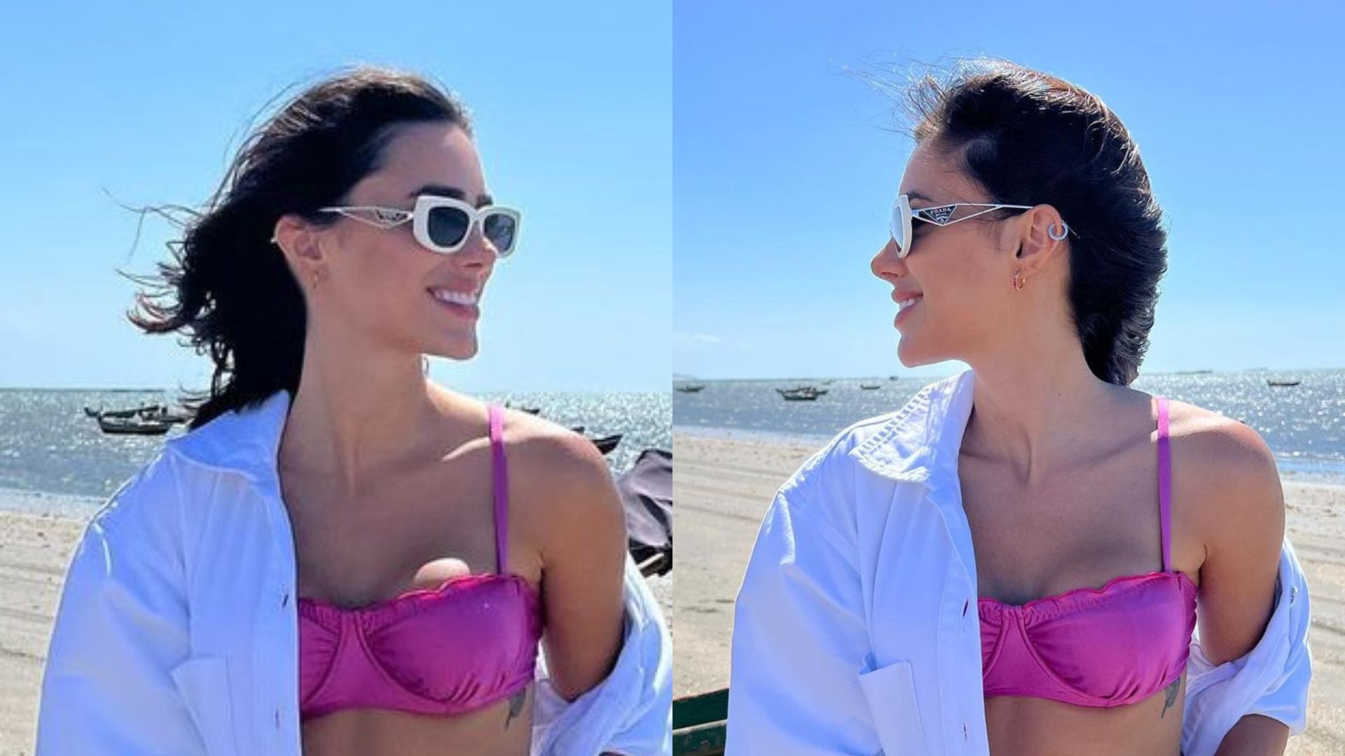 Solteira, ex-namorada de Neymar posa de biquíni ostentando barriga sequinha: “Gata”