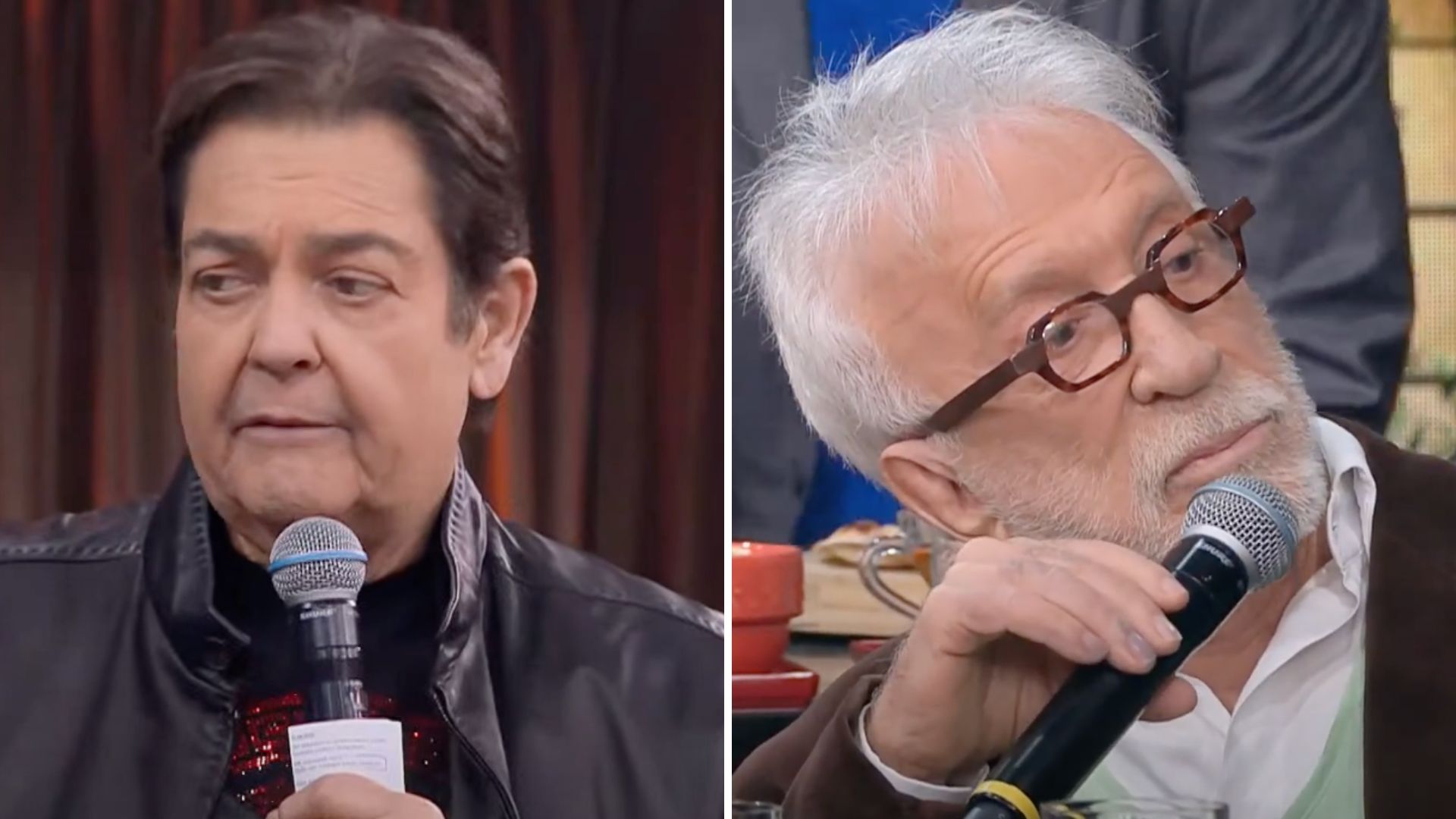 Faustão faz pergunta indiscreta e leva patada de Moacyr Franco: “Não é da sua conta”