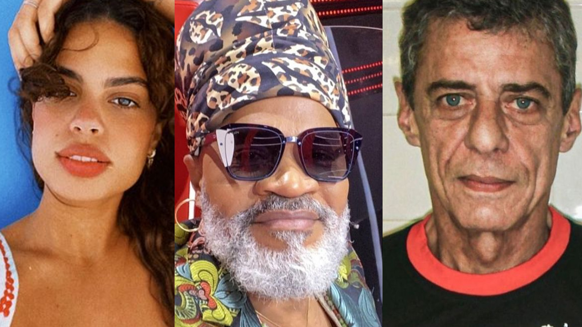 Filha de Carlinhos Brown e neta de Chico Buarque se banha em rio de biquíni