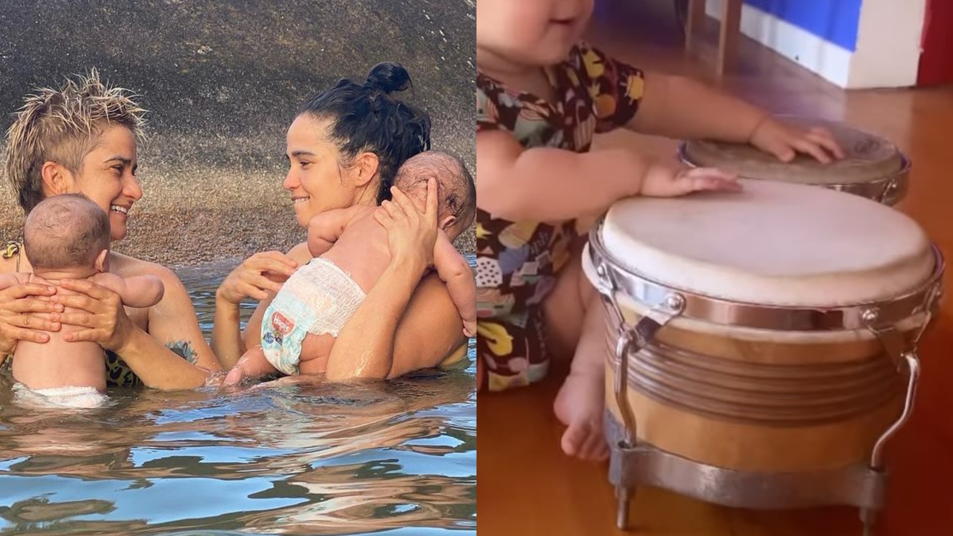 Aos 9 meses, filha de Nanda Costa e Lan Lanh choca ao imitar mania da mãe: “Impressionante”