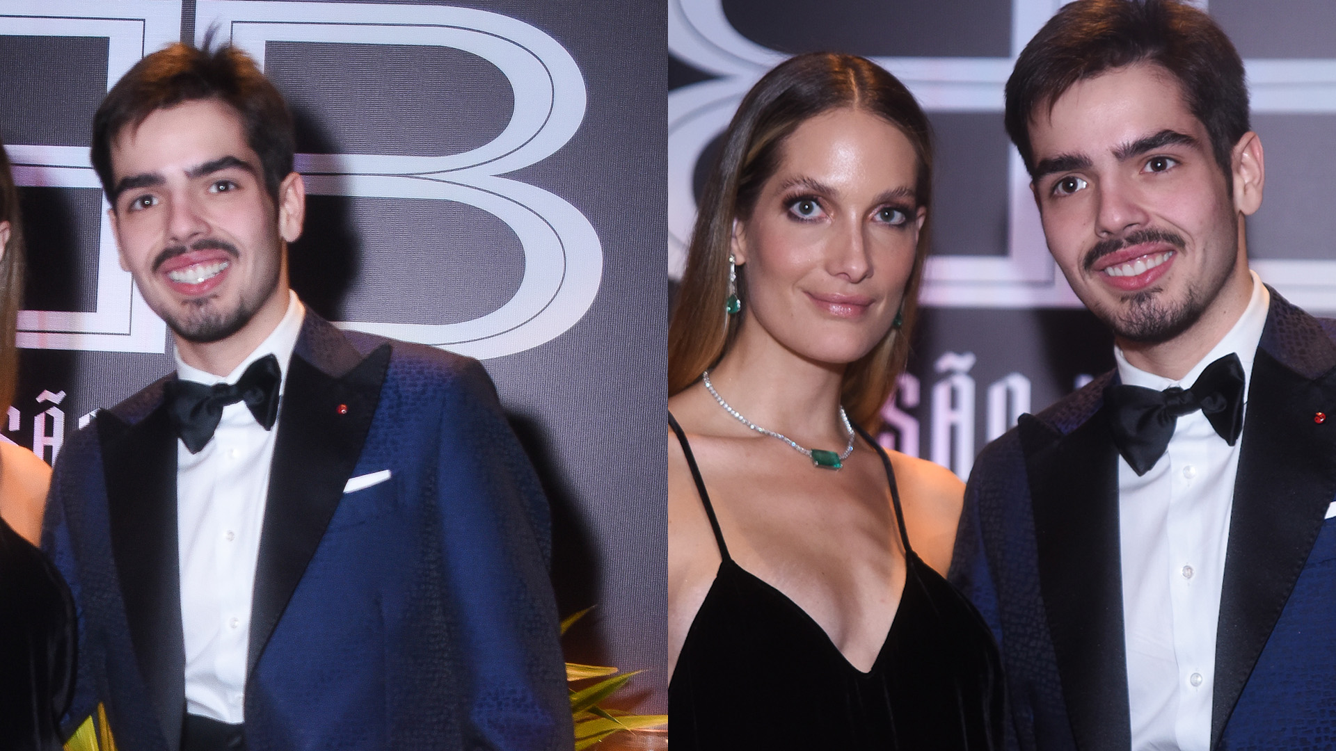 Filho de Faustão posa todo produzido com namorada gata em baile de gala