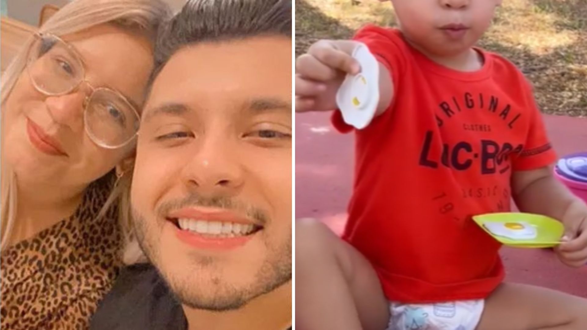 Filho de Marília Mendonça surge brincando com o pai e causa orgulho: “Aprendendo a dividir”