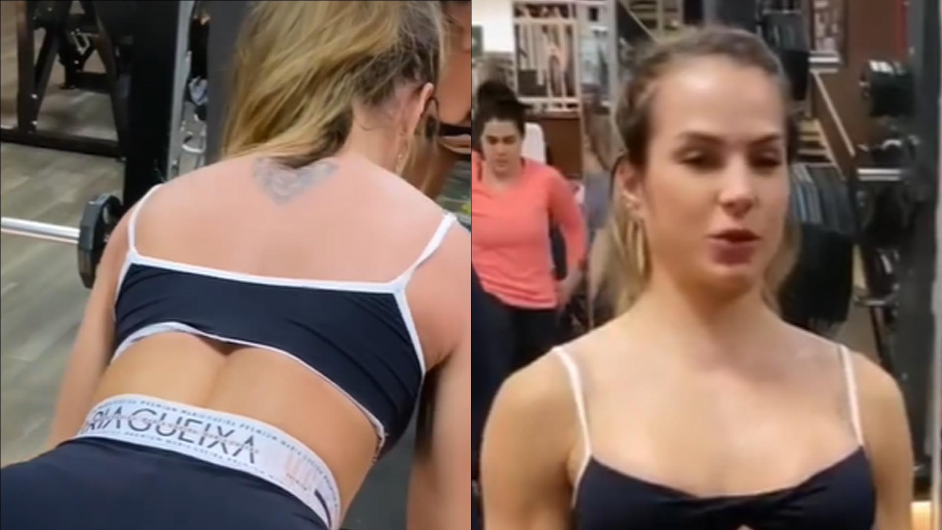Ex-BBB Gabi Martins empina para a câmera e mostra bumbum explodindo em shortinho