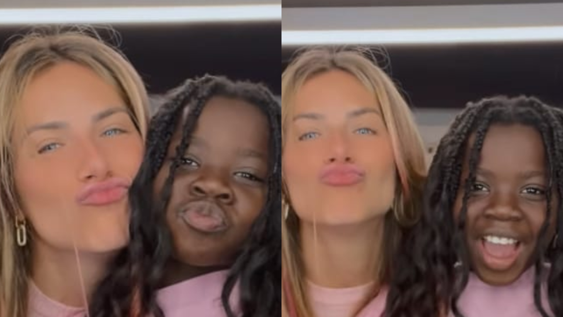 Ao lado da filha, Giovanna Ewbank radicaliza o visual e surge com o cabelo colorido: “Veio aí”