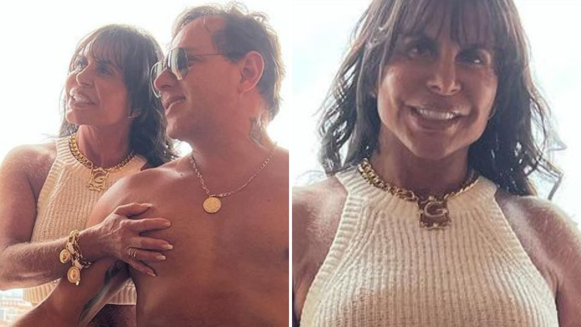 De “farol aceso”, Gretchen abre as pernas de calcinha e agarra o marido: “Casalzão”
