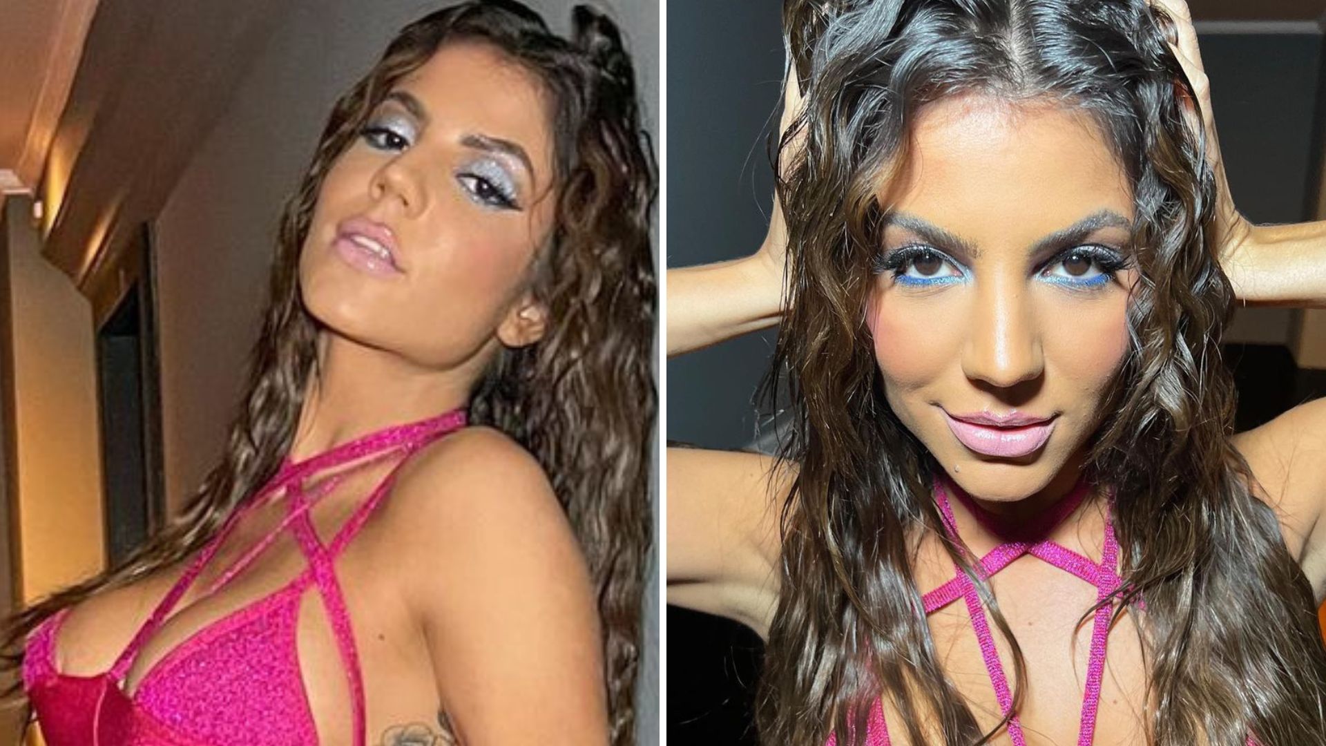 Sem sutiã, ex-BBB Hariany Almeida quase mostra tudo em look de fenda alta: “Gata”
