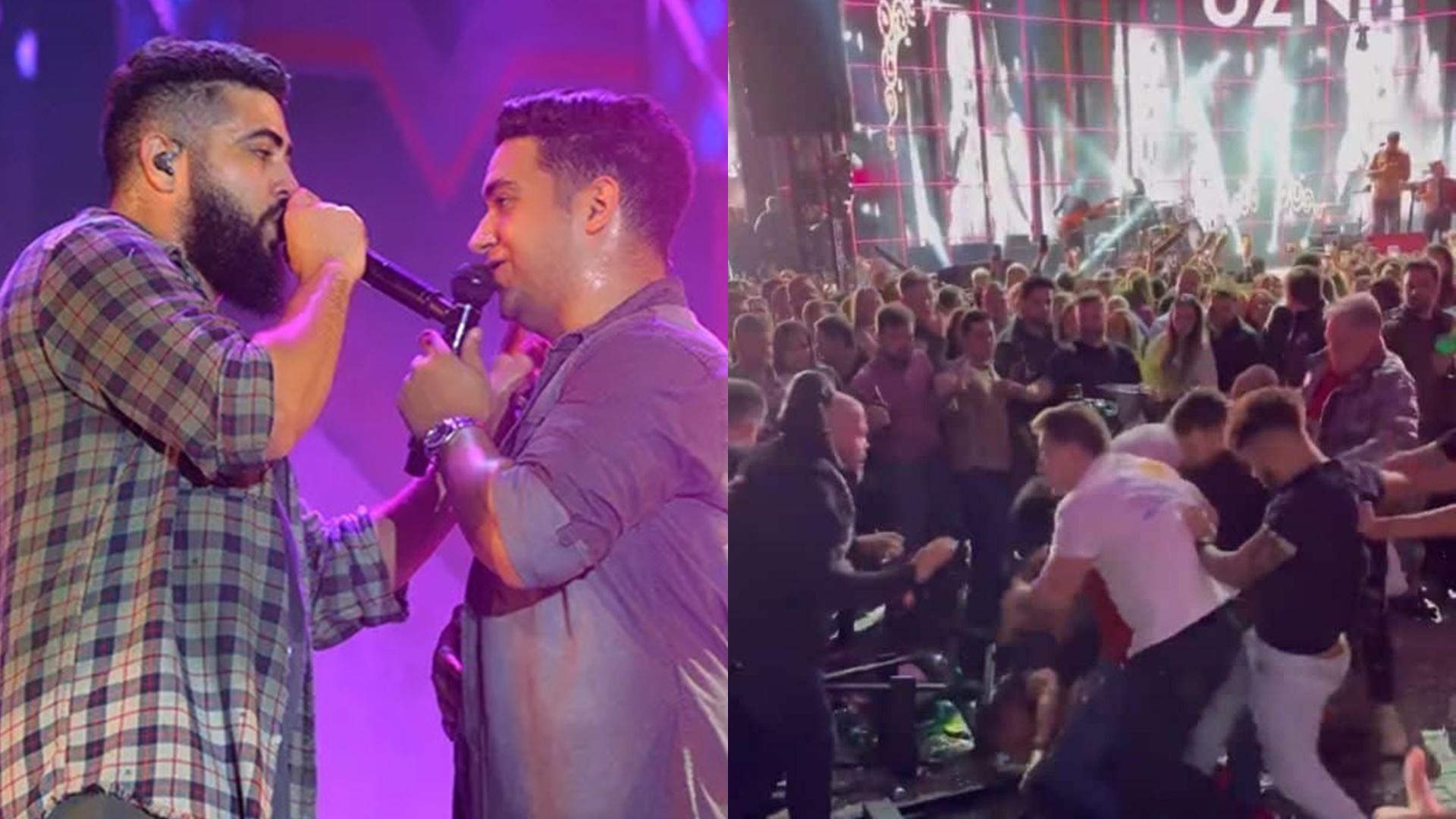 Henrique e Juliano se desesperam e encerram show após briga generalizada; imagens são fortes