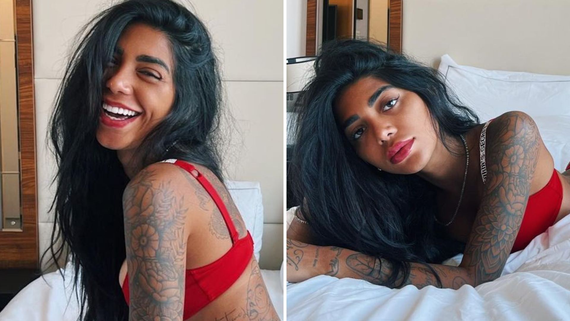 Irmã de Gabigol sensualiza na cama e faz lingerie sumir em bumbum redondo: “Beldade”
