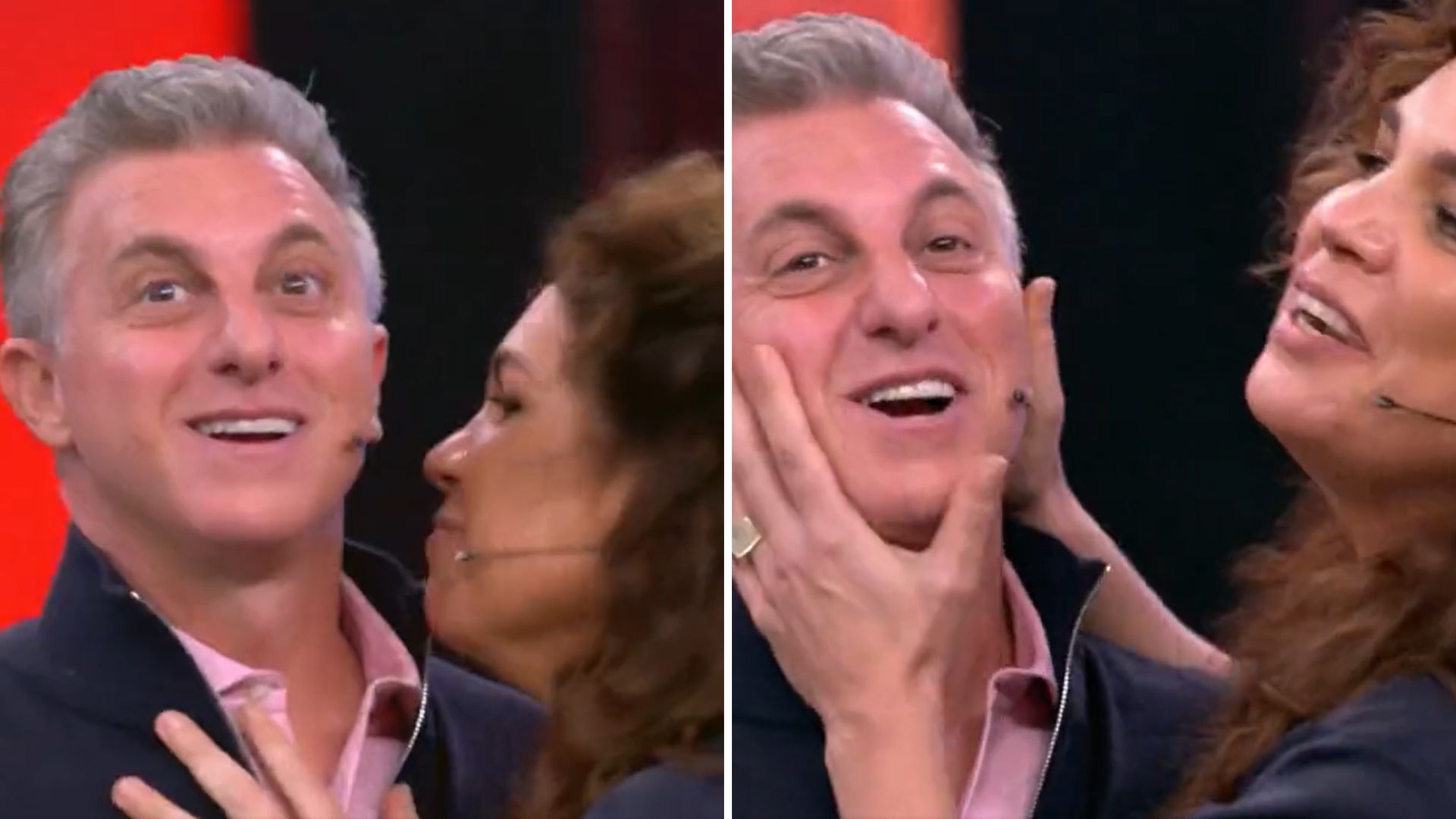 Isabel Teixeira incorpora Maria Bruaca e dá em cima de Luciano Huck ao vivo: “É perfumoso”
