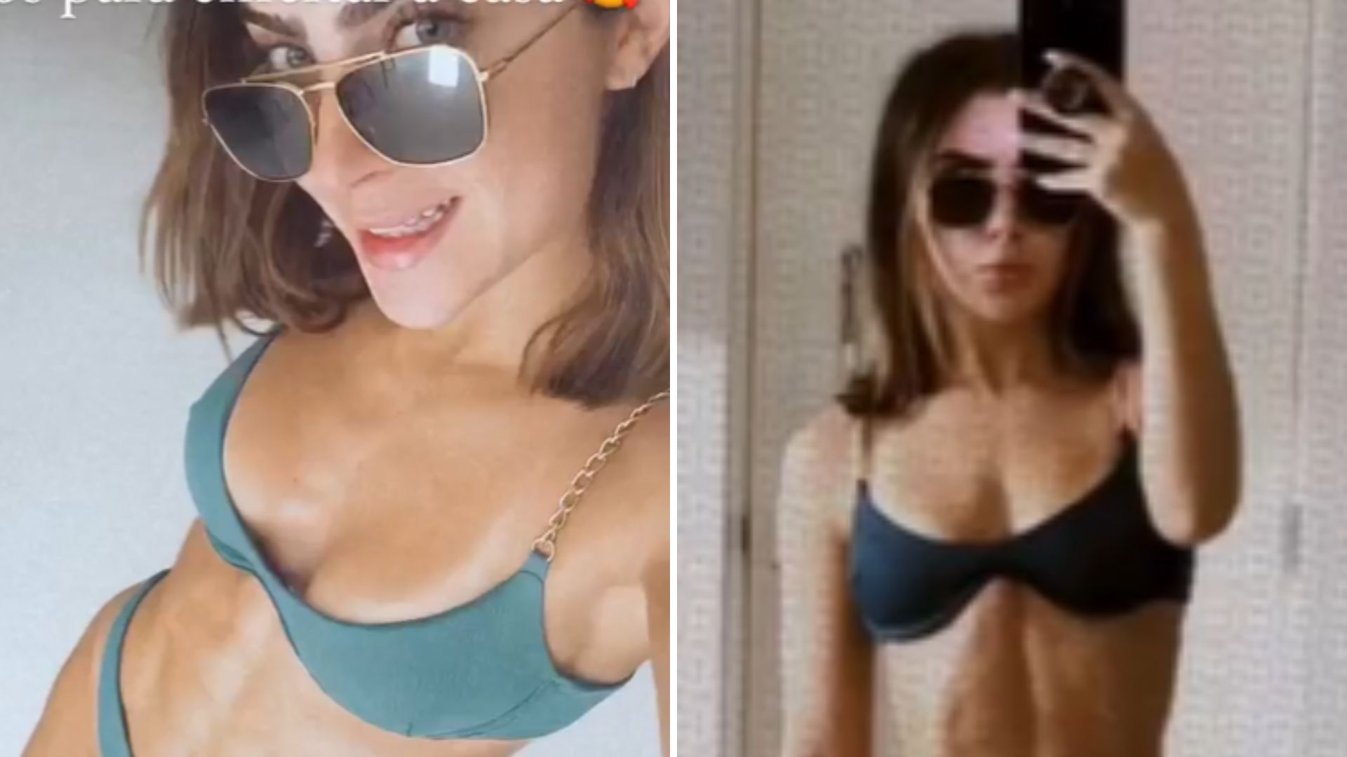 Jade Picon abusa da sensualidade e mostra barriga trincada em asa-delta fininho