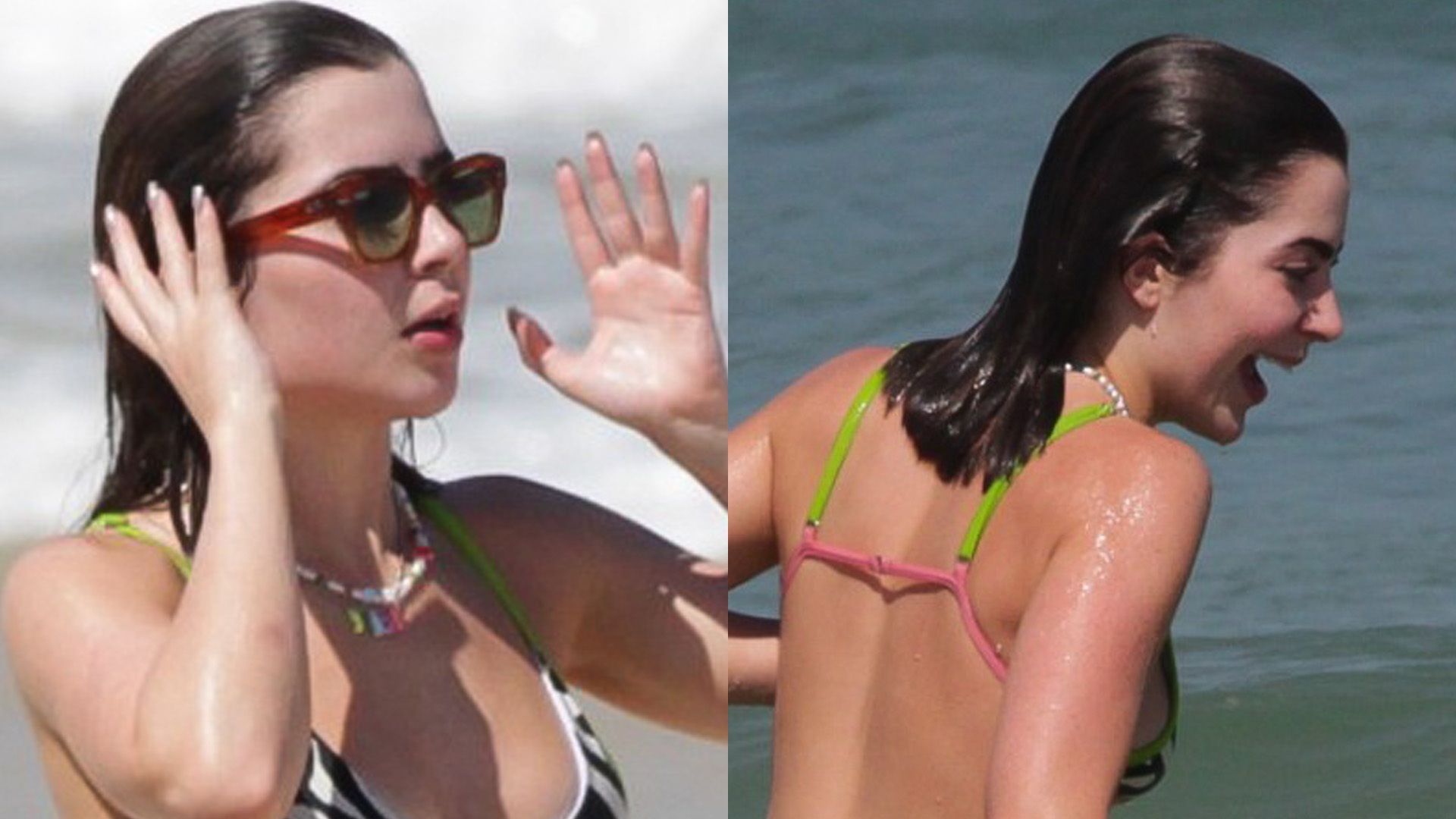 Ex-BBB Jade Picon bronzeia bumbum com biquíni fininho e é flagrada na praia